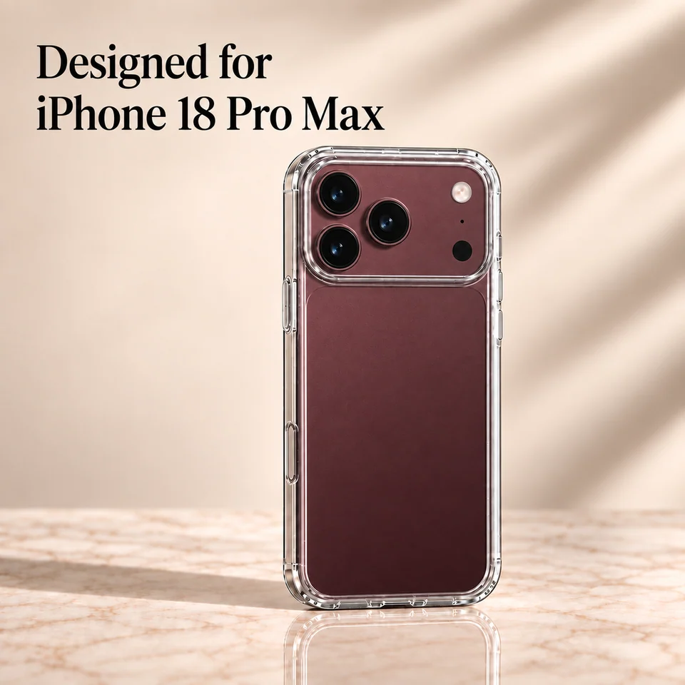 iPhone 18 Pro Max 大孔透明手机壳展示图